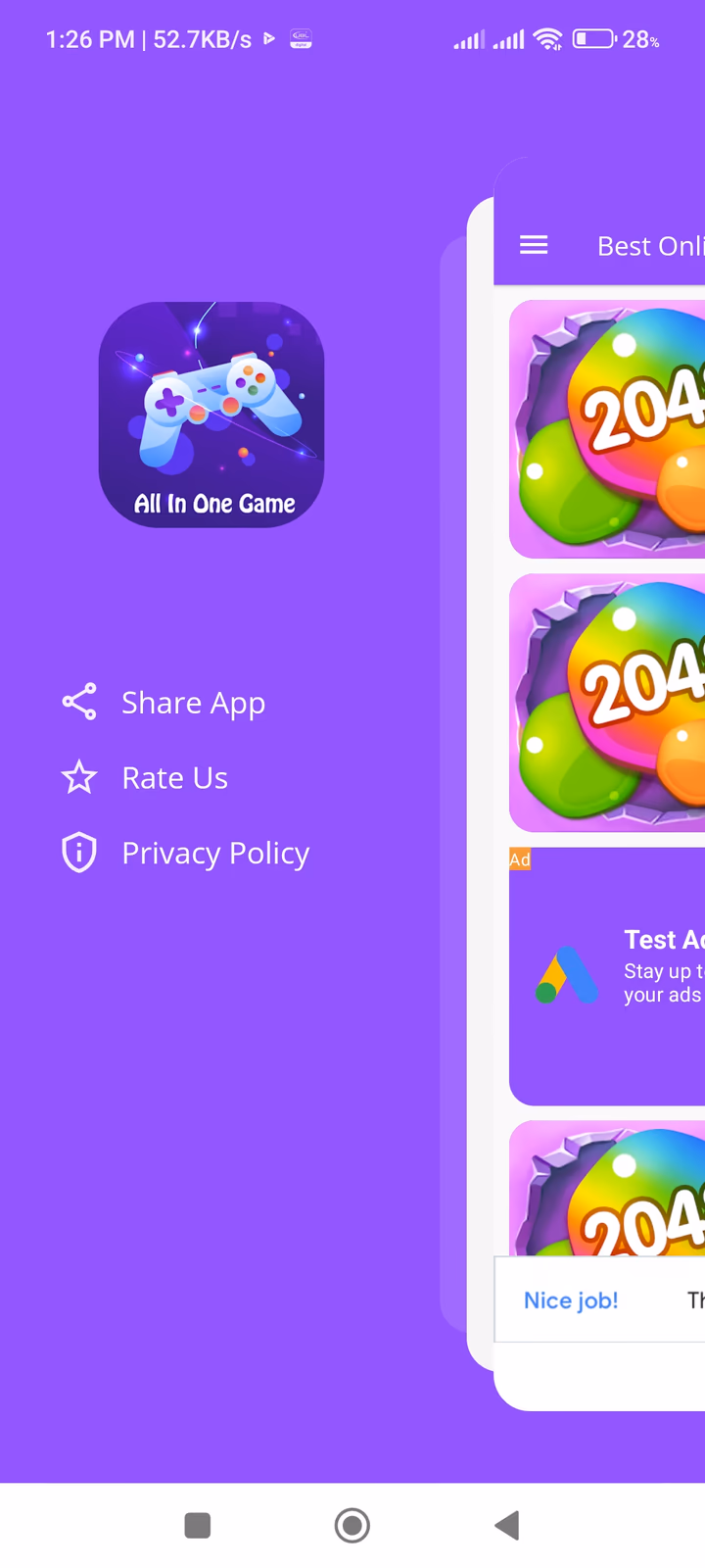 All In One Game screen 3