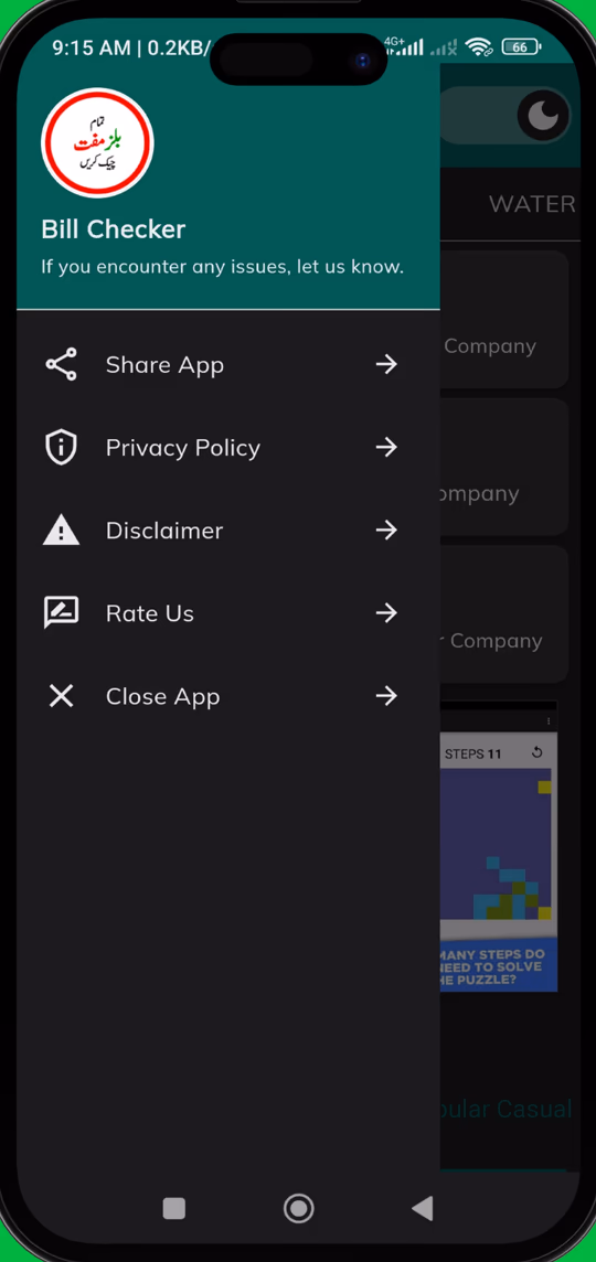Bill Checker screen 3