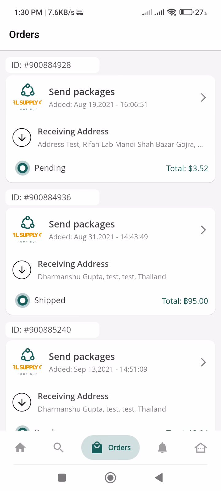 CourierGo screen 3