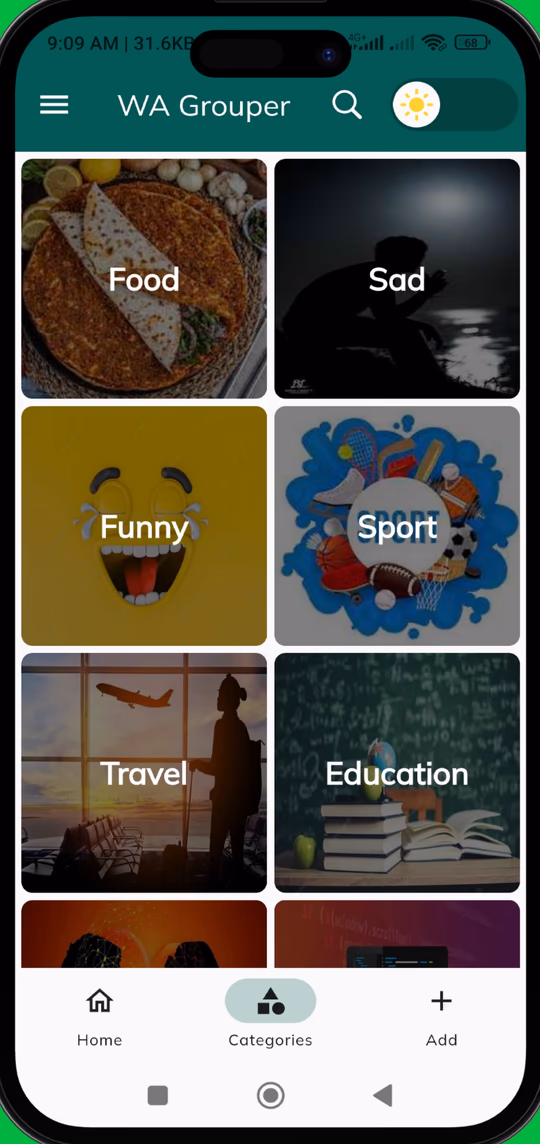 Social Groups screen 2