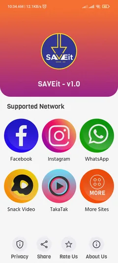 SAVEit — actual app interface