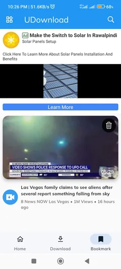 UDownload — actual app interface