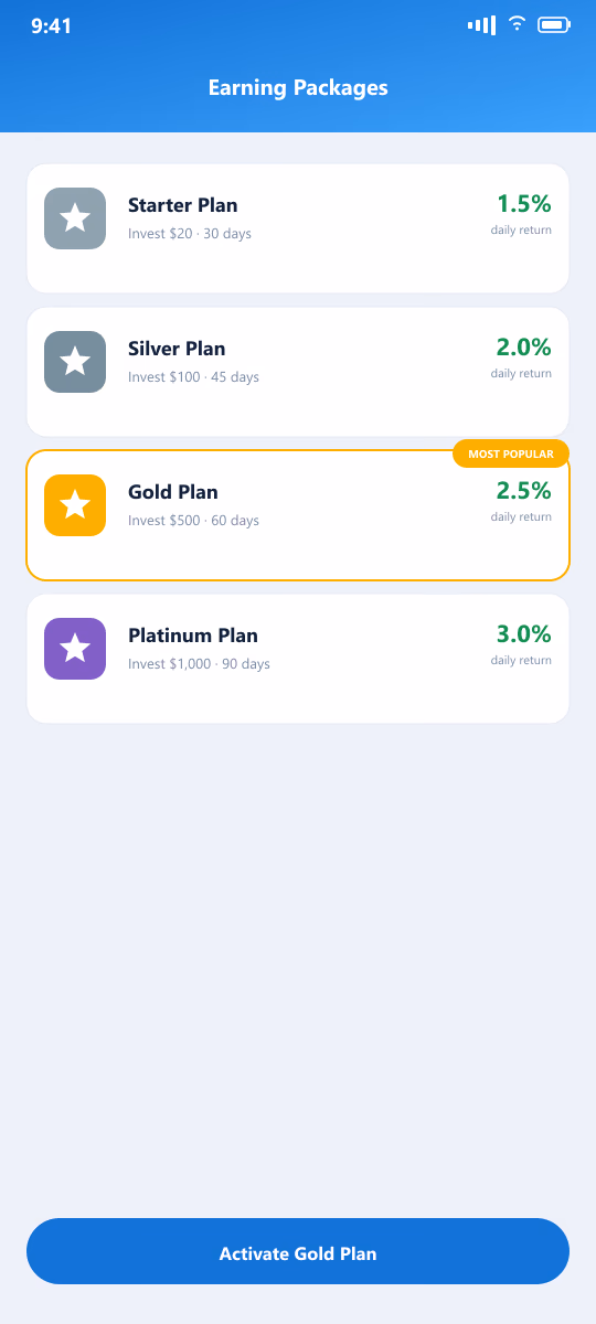 Profit Hub screen 2
