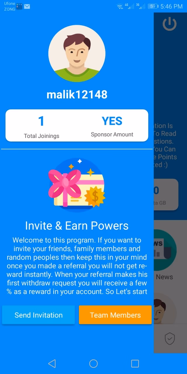 Quiz & News Rewards screen 3