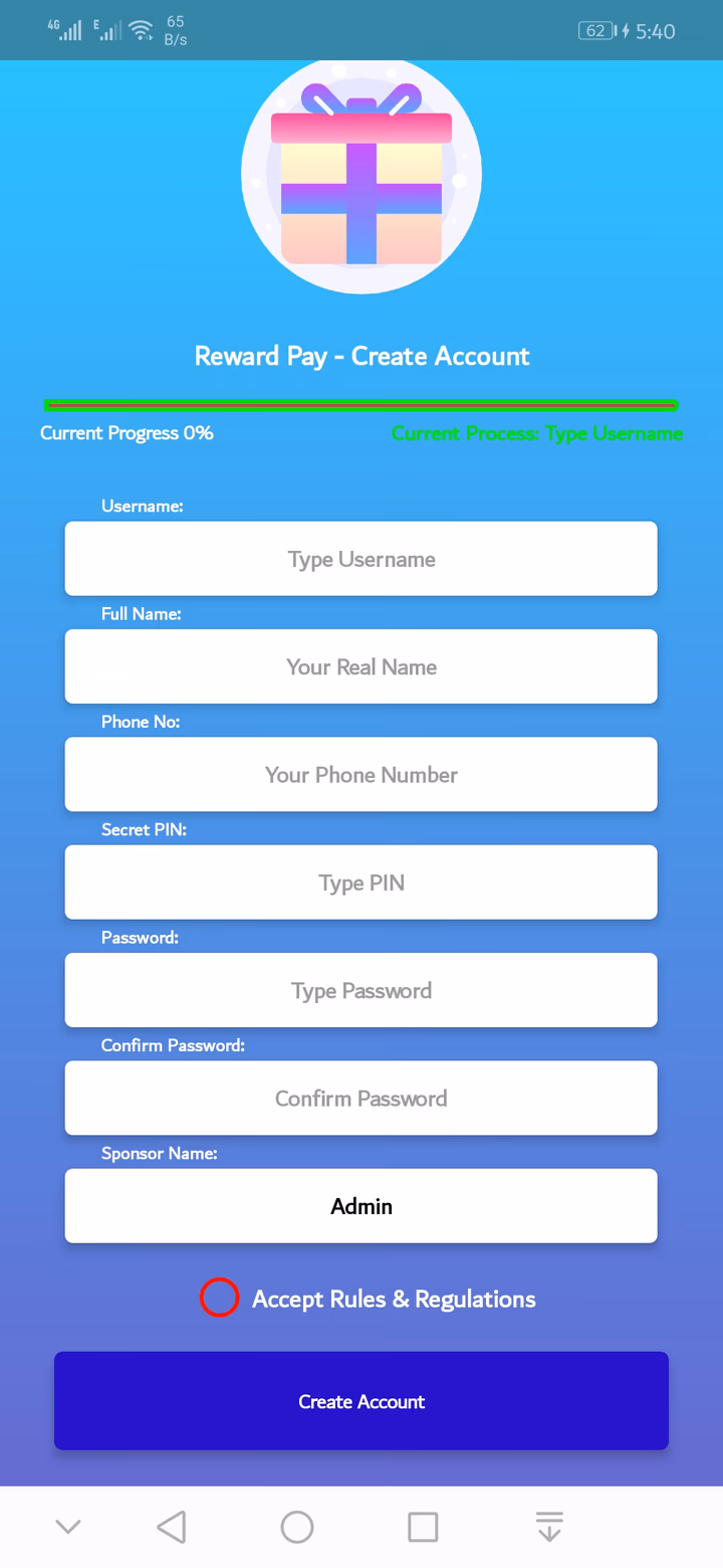 RewardPay screen 5