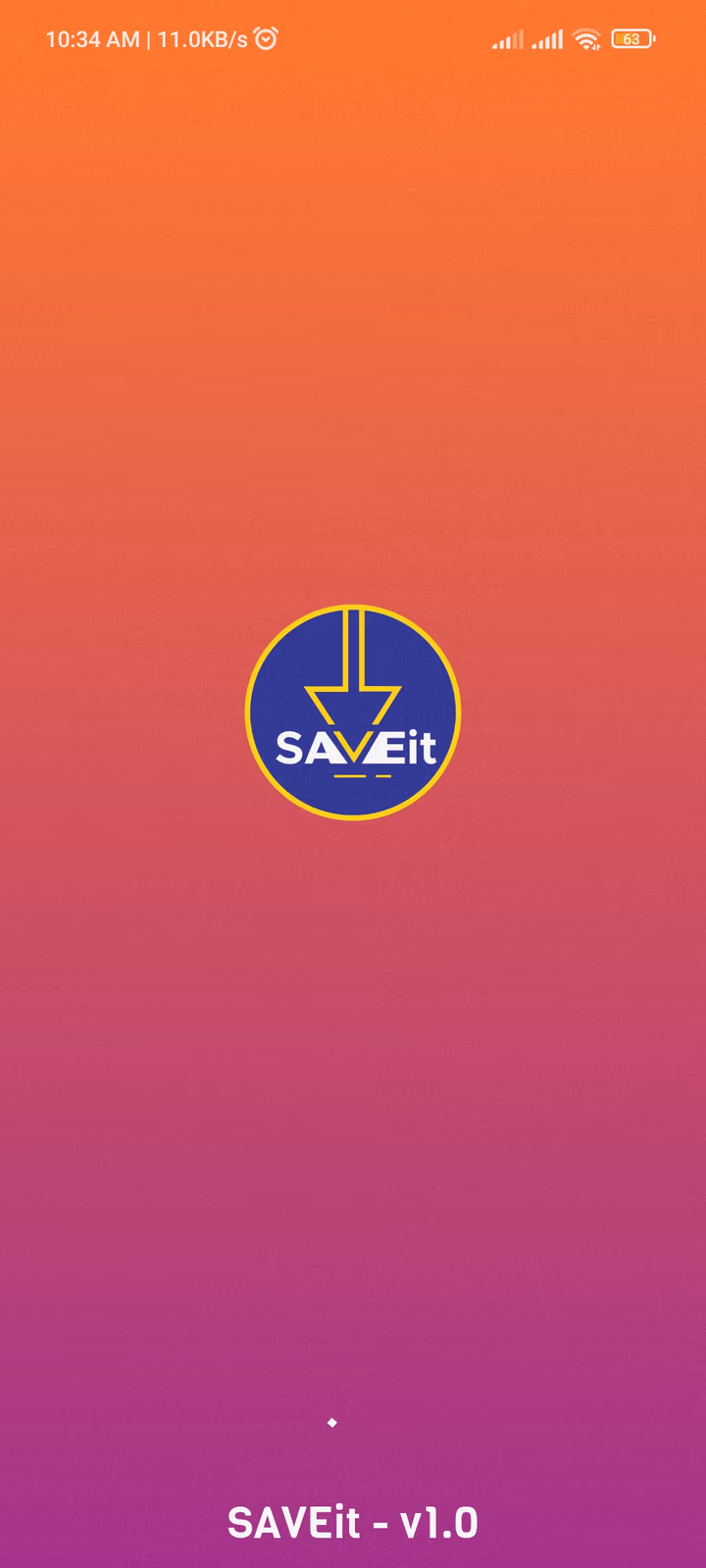 SAVEit screen 1
