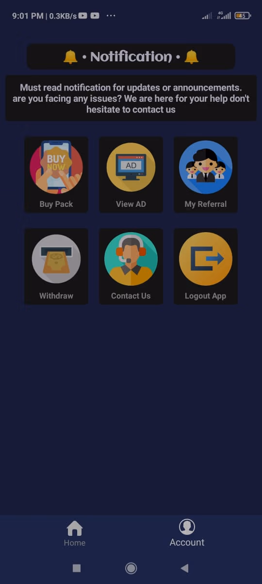 Trust Earning screen 5