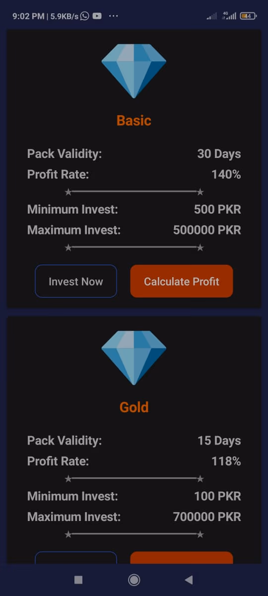 Trust Earning screen 6