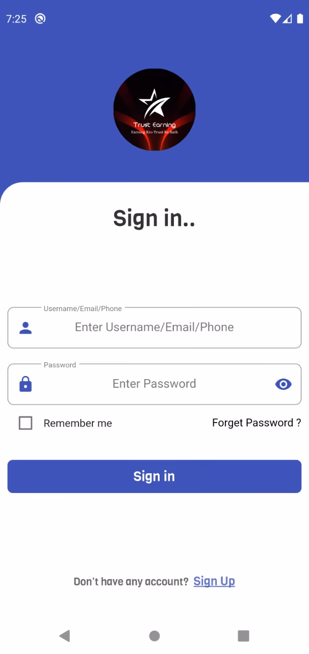 Trust Earning screen 2