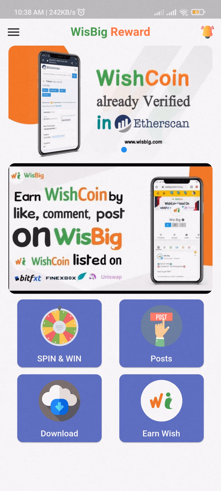 WisBig Reward screenshot